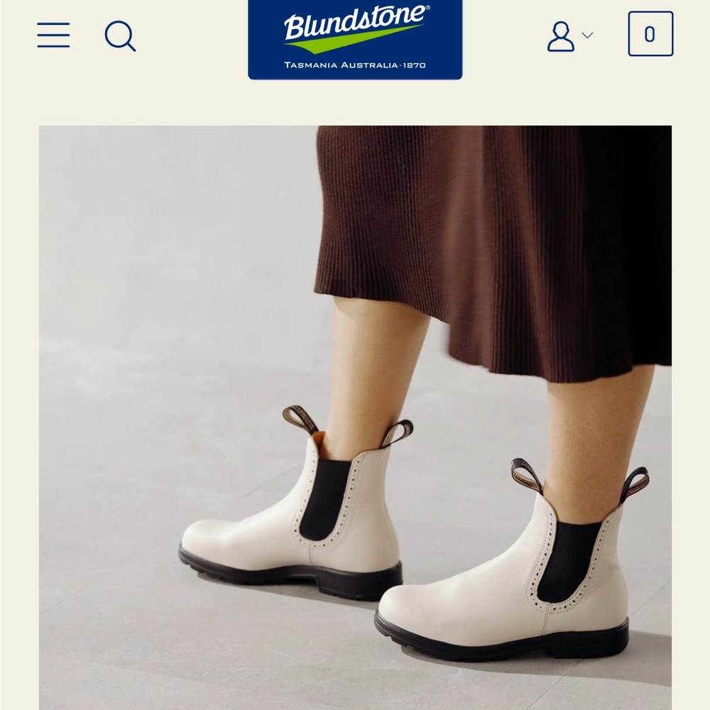 Blundstone high top boots - pearl color